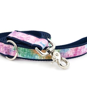 Monet Print Dog Collar and Lead Personalized with Laser Engraved Metal Buckle, Adjustable, Perfect Dog Lover Gift for Small or Large Dog image 4