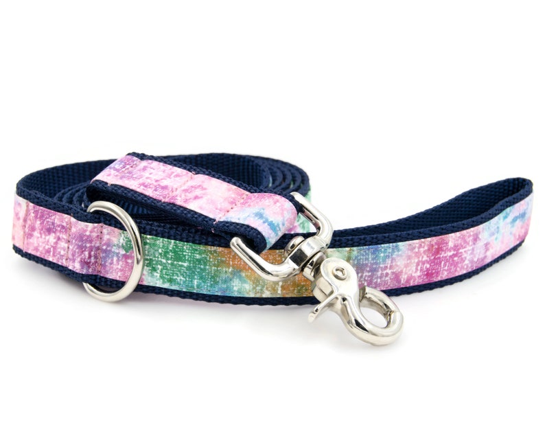 Monet Print Dog Collar and Lead Personalized with Laser Engraved Metal Buckle, Adjustable, Perfect Dog Lover Gift for Small or Large Dog image 4