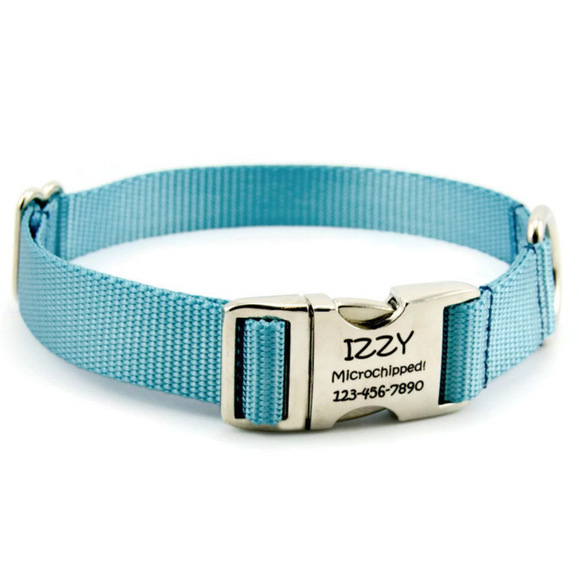 Personalized Dog Collars with Laser Engraved Name Plate Etsy