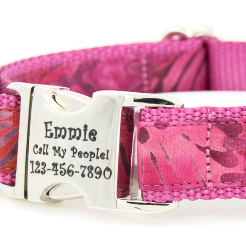 Artisan Personalized Dog Collars / Laser Engraved Name Plate Etsy