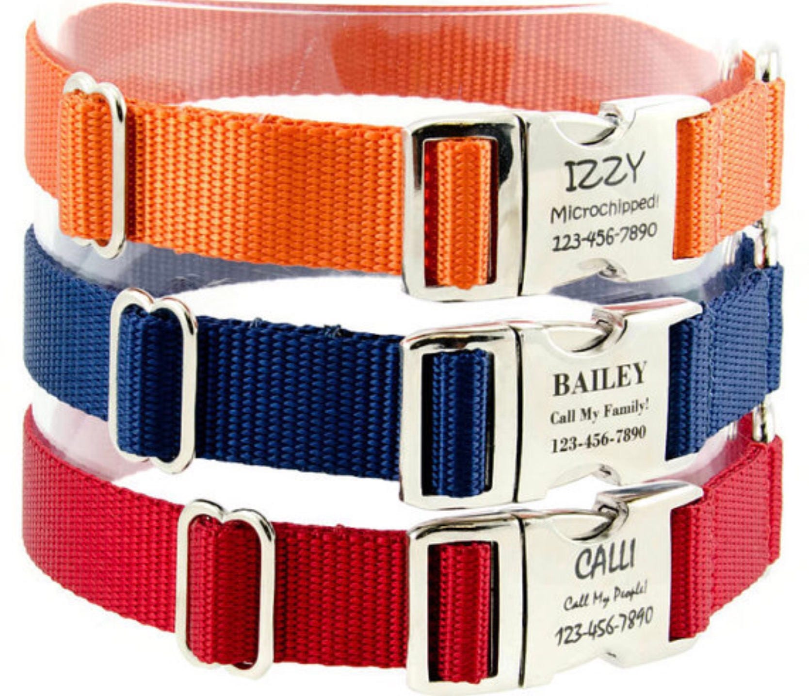 Fall Dog Collars with Laser Engraved Dog ID Tag Personalized Etsy