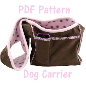 Dog Carrier PDF Sewing Pattern, Small Dog Purse