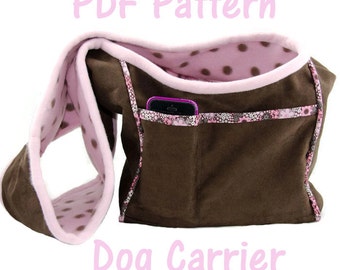DIY Dog Carrier PDF Sewing Pattern, Tutorial, Small Dog Purse