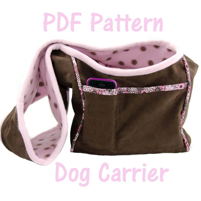 Dog Carrier PDF Sewing Pattern Tutorial Small Dog Purse Etsy