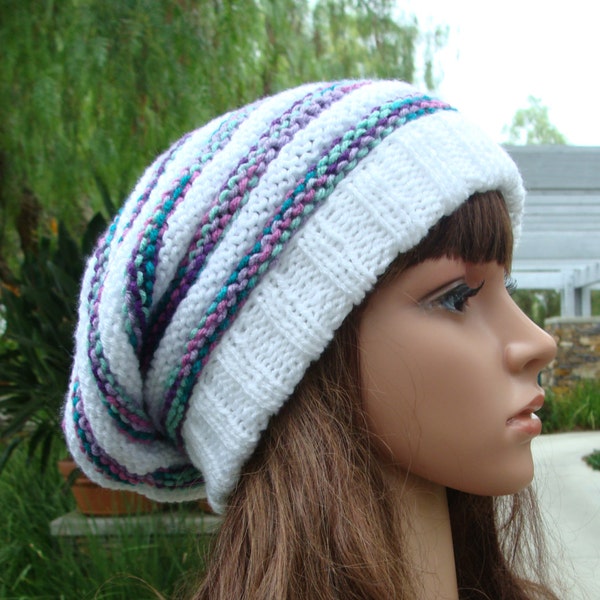 DIY - Knitting PATTERN #83: Beehive Knit Slouchy Hat Pattern, Size Teen/Adult - Instant Download PDF Digital Pattern