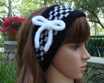 DIY- Knitting PATTERN #114: Checkerboard Headband Pattern, Knit Hairband, Hair Accessory, Ear warmer, Size Teen/Adult - PDF Digital Pattern