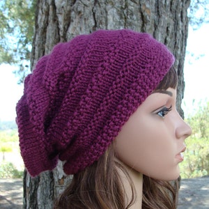 DIY - Knitting PATTERN #6: Womens Slouchy Beehive Knit Hat Pattern, Size Teen/Adult - Instant Download PDF Digital File/Pattern