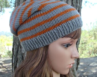 DIY - Knitting PATTERN #9: Unisex Slouchy Knit Hat Pattern, Knit beanie Pattern, Size Teen/ Adult - Instant Download PDF Digital Pattern