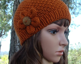 DIY - PATRÓN de tejido #14: Gorro de punto con patrón de flores de punto, Patrón de baenie de punto, incluye 4 tamaños - Descarga instantánea de patrón digital en PDF