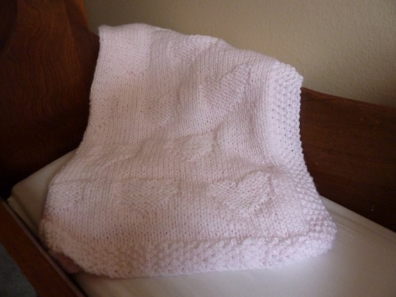 Diy Knitting Pattern 17 All My Heart Baby Afghan Knit Baby Blanket With Hart Design 34x42 Instant Download Pdf Digital Pattern