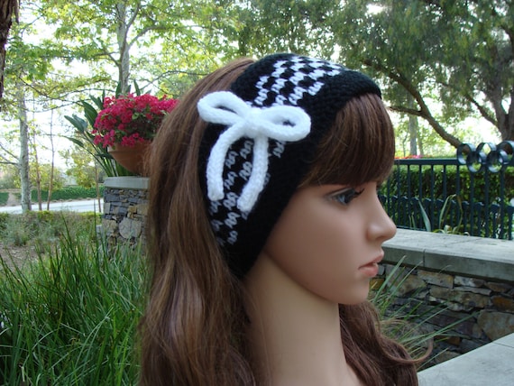 DIY- Knitting PATTERN #114: Checkerboard Headband Pattern  display picture 2