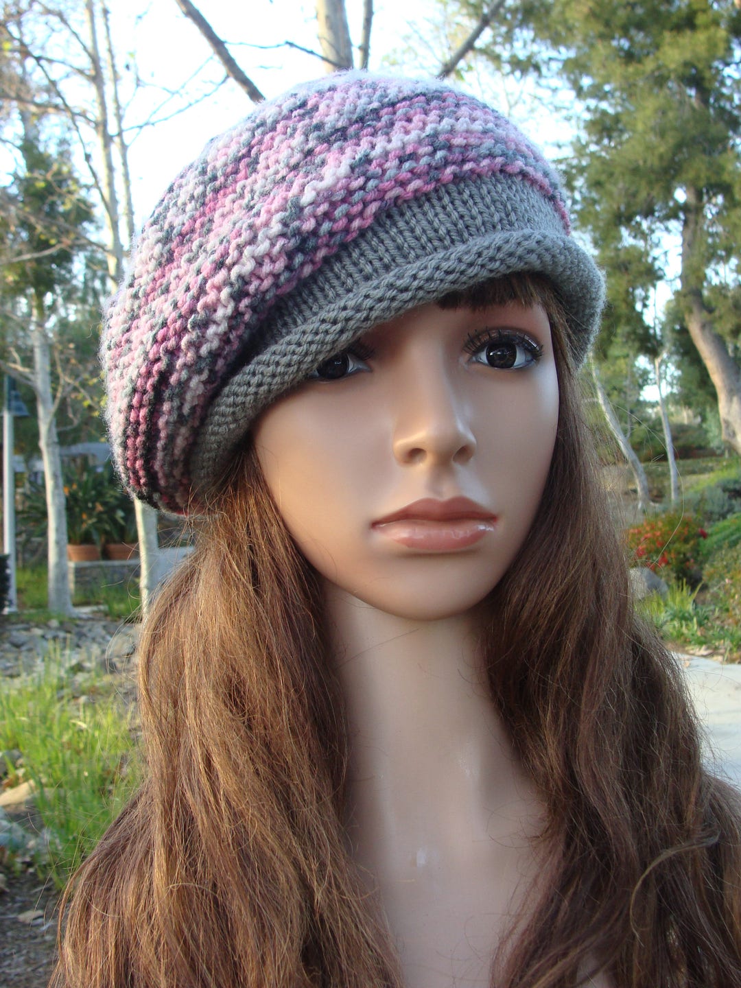 DIY Knitting PATTERN 212 French Beret Knit Slouchy Pattern, Knit Beret