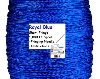 Shawl Fringe & Needle - Royal Blue