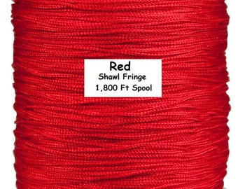 Red Shawl Fringe & Needle - Spool of Fringe 1,800 ft.