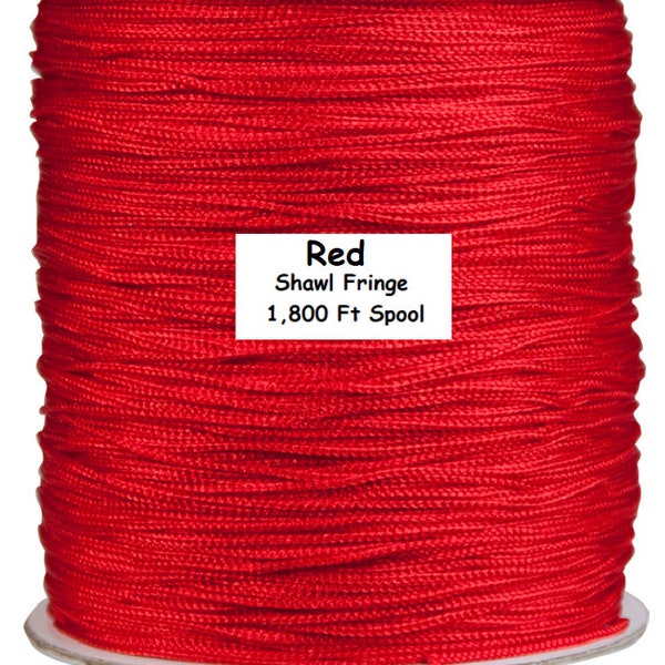 Red Shawl Fringe & Needle - Spool of Fringe 1,800 ft.