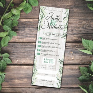 Rustic Vine Raffle Ticket