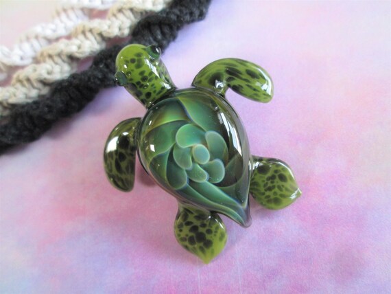 hand blown glass turtle