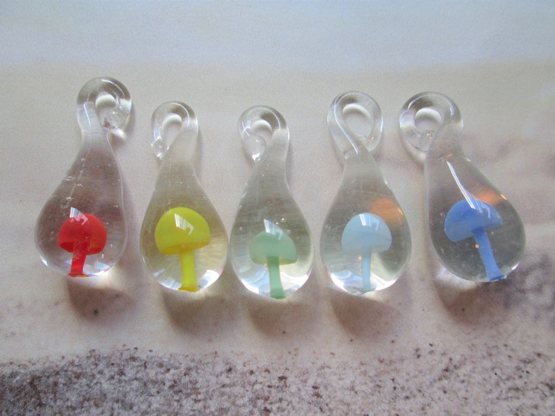 Custom Rasta Hemp Necklace with Choice of Glass Mushroom Pendant Boho Hemp Jewelry Hemp Necklace Retro Hippie Glass Mushroom Pendant