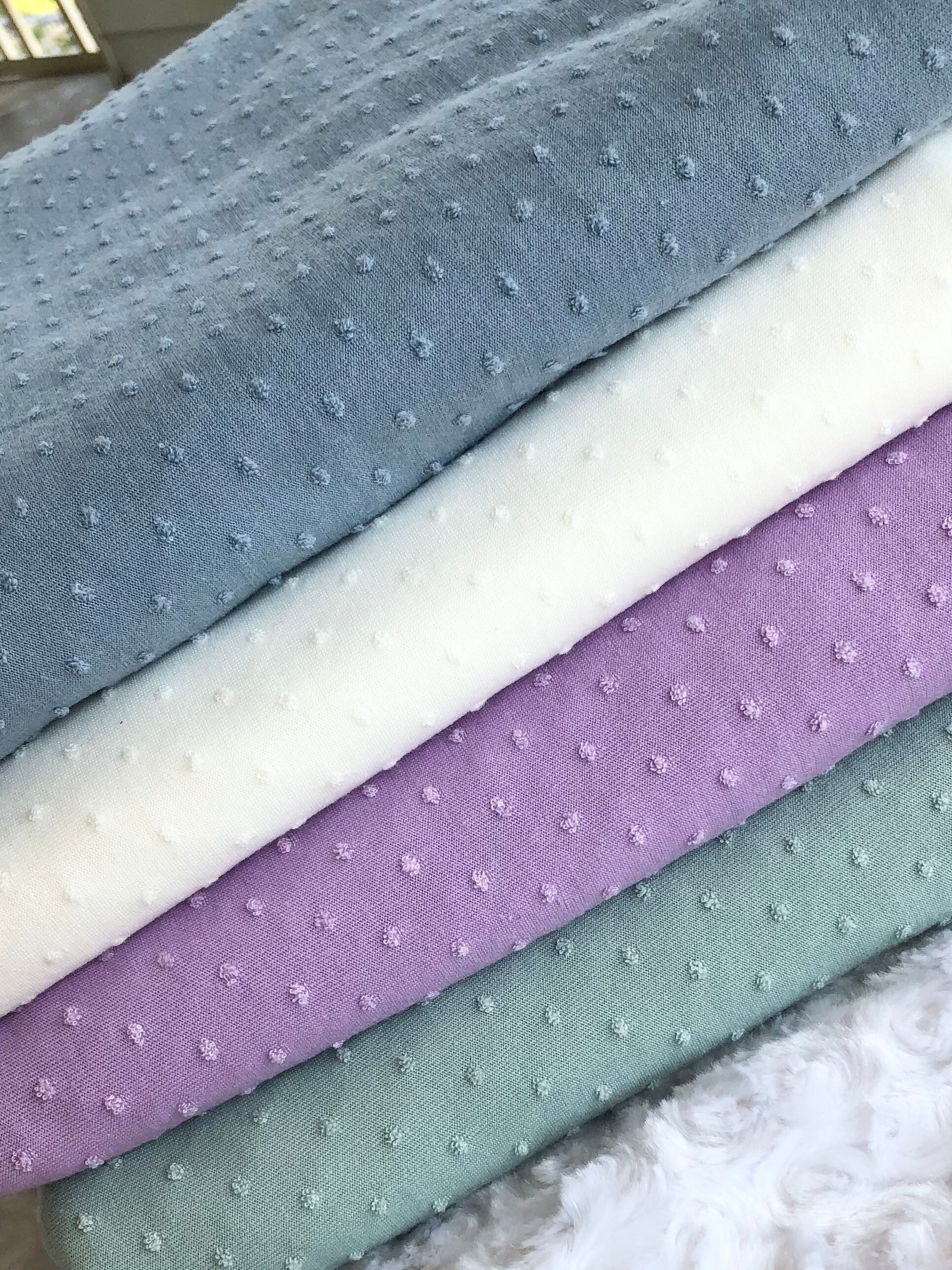 Swiss Dot Jacquard Knit 58/60 Tela de ropa cortada a Etsy