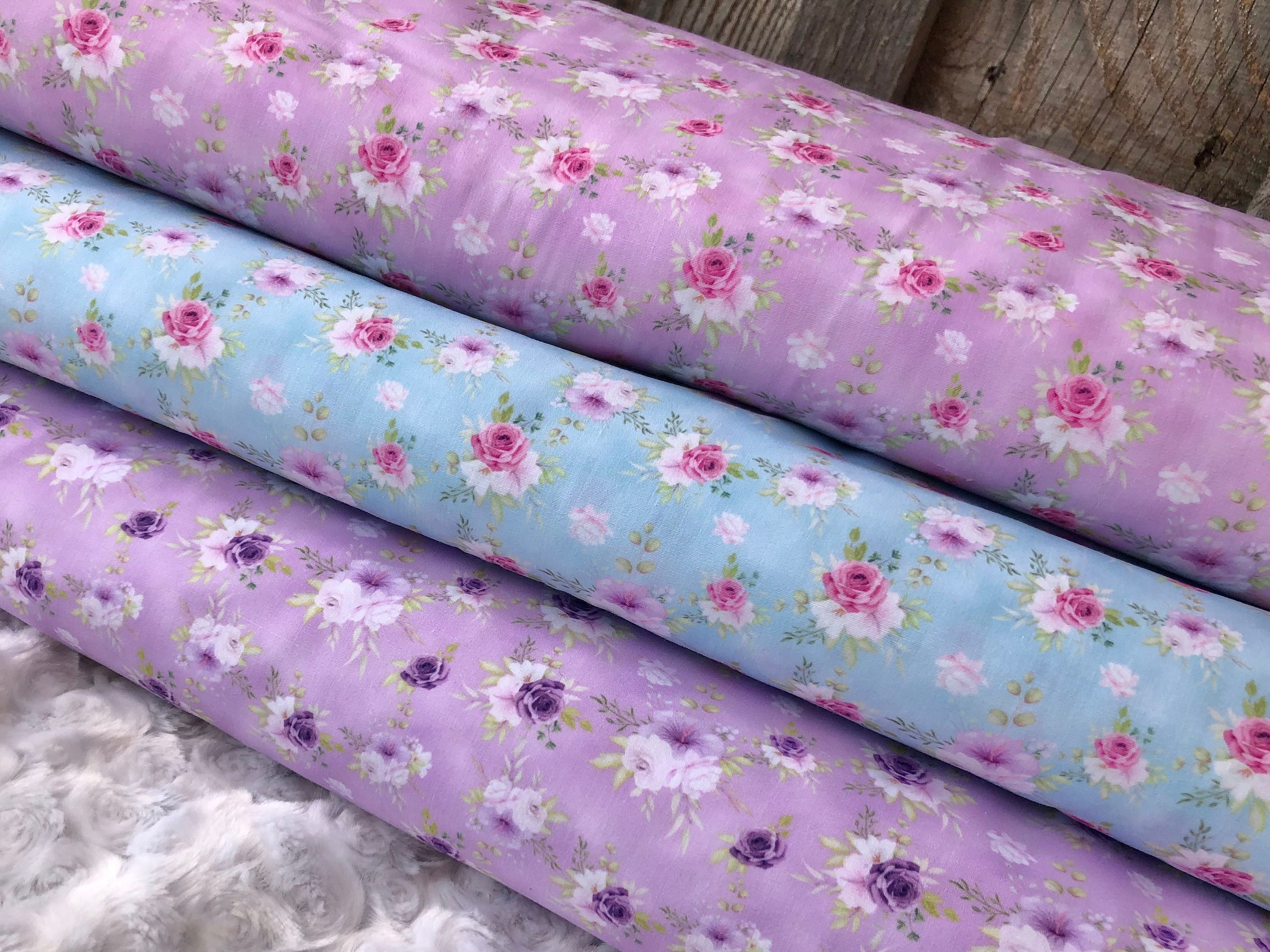 Poly Cotton Blend Small Floral Print 58/60” by the Yard/Half Yard