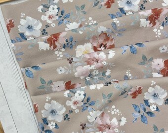 Tela para ropa Liverpool “Hannah” Taupe/Rust de 58/60&quot; de ancho cortada a medida/media yarda