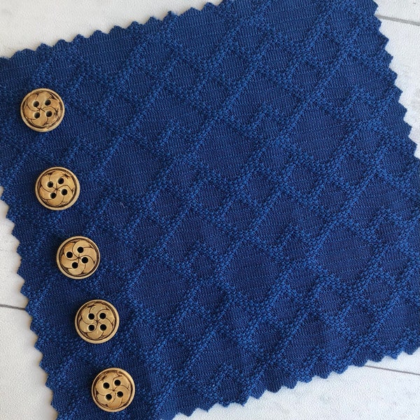 Jacquard Knit “Geo” Royal Blue 54” Apparel Fabric by the Yard
