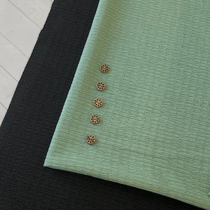 Poly Spandex Knit “Allison” Sage and Black 58/60&quot; Apparel Fabric by the Yard