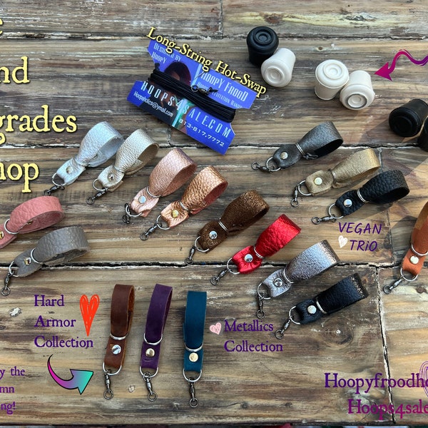 Levitation Wand Shop - Weighted Ends, Long Leash Extensions, Finger Loops in Leather or Vegan - beautifully handcrafted by HoopY