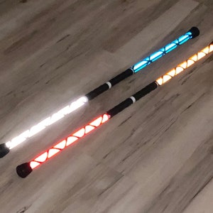 Customizable Highly Reflective Glow Staff - Presice Balance - Tech/Flow Staves - Practice or Performance by Hoopy Frood