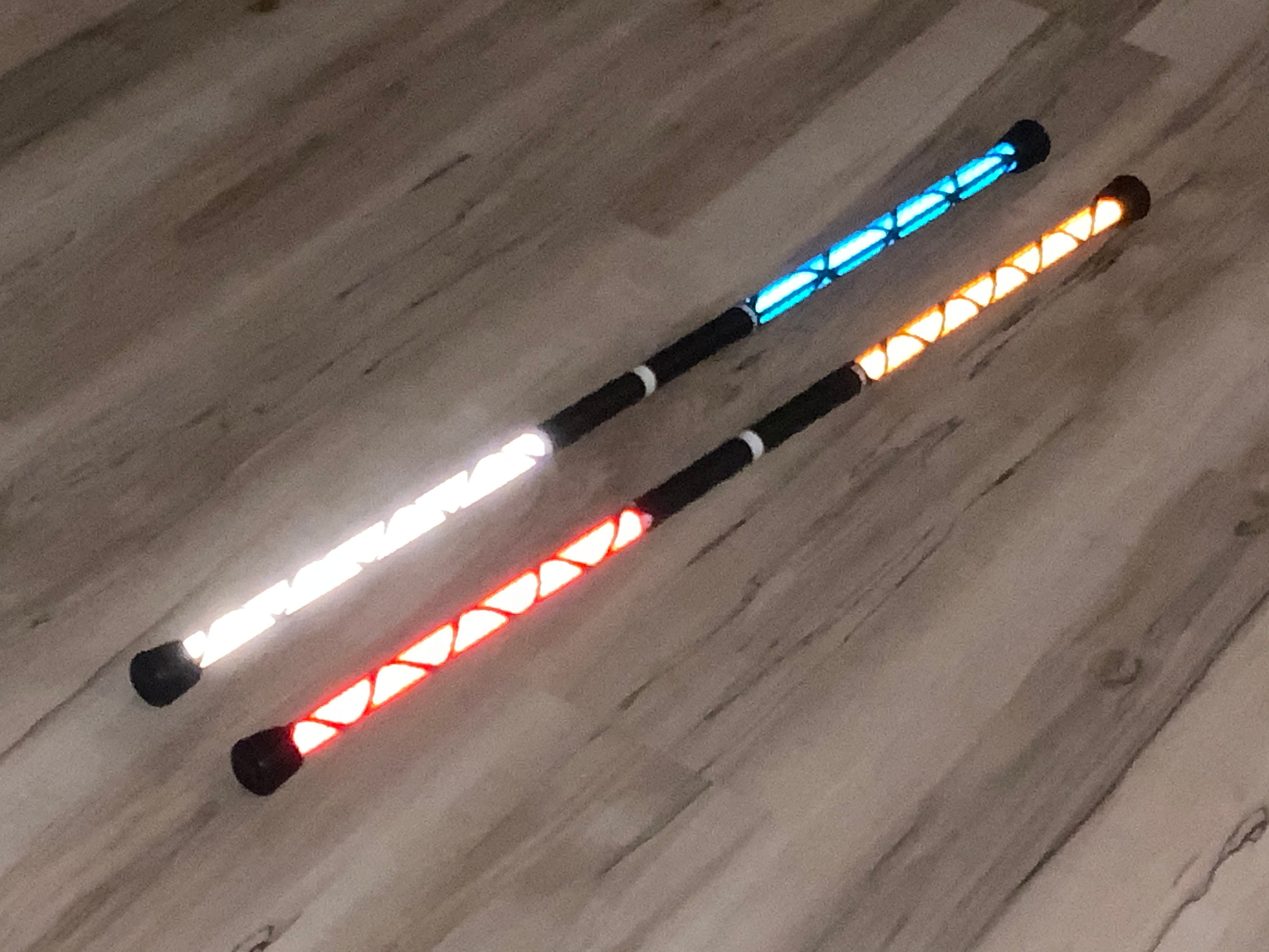 Customizable Highly Reflective Glow Staff - Presice Balance - Tech/Flow Staves - Practice or Performance by Hoopy Frood