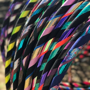 Beginner Adult Hula Hoop Special - Mystery Colors with Hoopy Frood’s Classic Velevety Cloth Grips