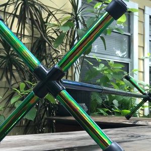 Steel Dragon Staff, &quot;Elven&quot;  - forest green/bronze colors
