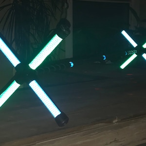 Reflective Dragon Staff &quot;Water Dragon&quot; - HoopY FrooD - Beginners/Advanced - Practice and Performance - Glow