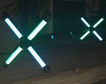 Reflective Dragon Staff &quot;Water Dragon&quot; - HoopY FrooD - Beginners/Advanced - Practice and Performance - Glow