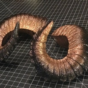 Steampunk  Ram/Demon Horns - ruggedly beautiful cosplay everyday or best halloween costume horns