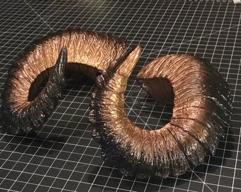 Steampunk  Ram/Demon Horns - ruggedly beautiful cosplay everyday or best halloween costume horns