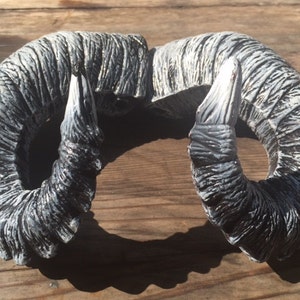 Ram  &quot;Ghost Horns&quot; Wearable, beautifully rugged Ram Horns - Cosplay Costume or the best Halloween Horns!