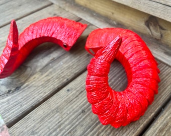Red Devil Horns - ruggedly beautiful cosplay everyday or best halloween costume horns