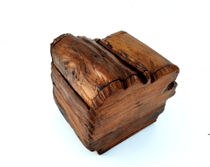 Rusty Wood Box Rustic Box, Wooden Box, Natural Wood Box, Driftwood Box, Reclaimed ...