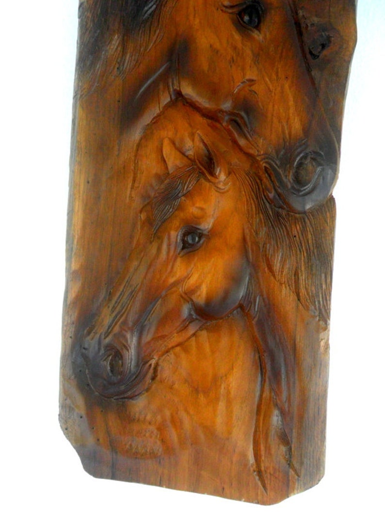 Wooden Horse Wood Carving Horse Head Wall Hanging Horse Etsy