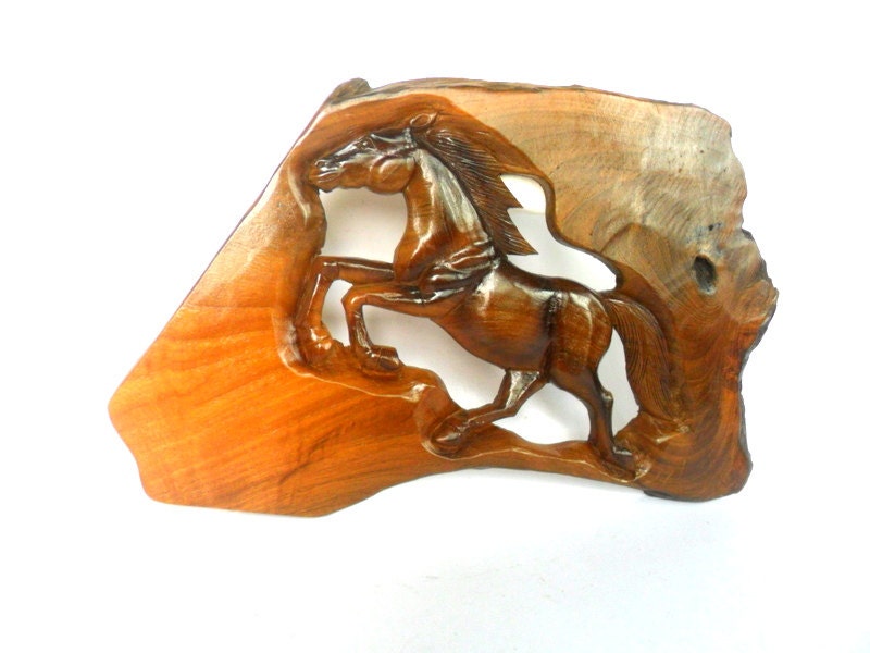 Wood Carving Horse Rustic Driftwood Reclaimed Hand Carved Teak Etsy