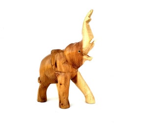 Hand Carved Elephant, Wood Carving Elephant, Wooden  Elephant, Wood  Elephant Art Home Decor / Gift