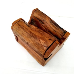 Natural Teak Wood Rustic Driftwood Box Reclaimed Handmade wooden box Home Art Decor / Zen Art / Gift 5.25&quot;X4&quot;X3.75&quot;