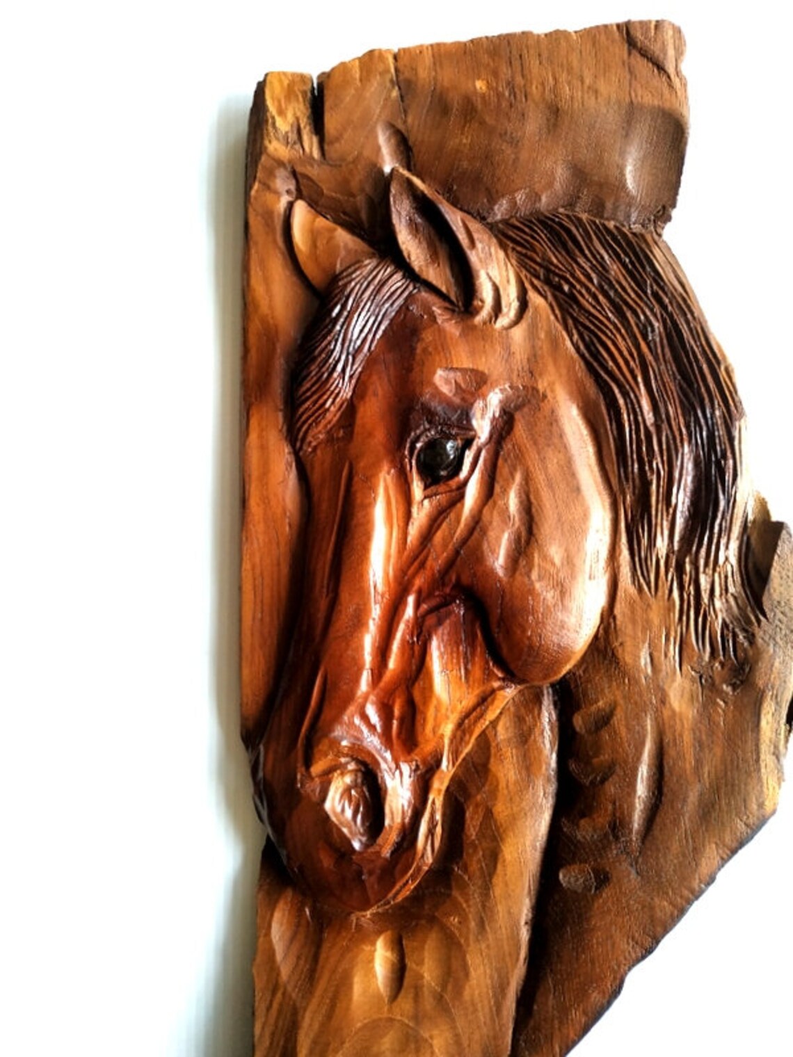 Wooden Horse Horse Wood Carving Wooden Horse Head Wall Art Etsy