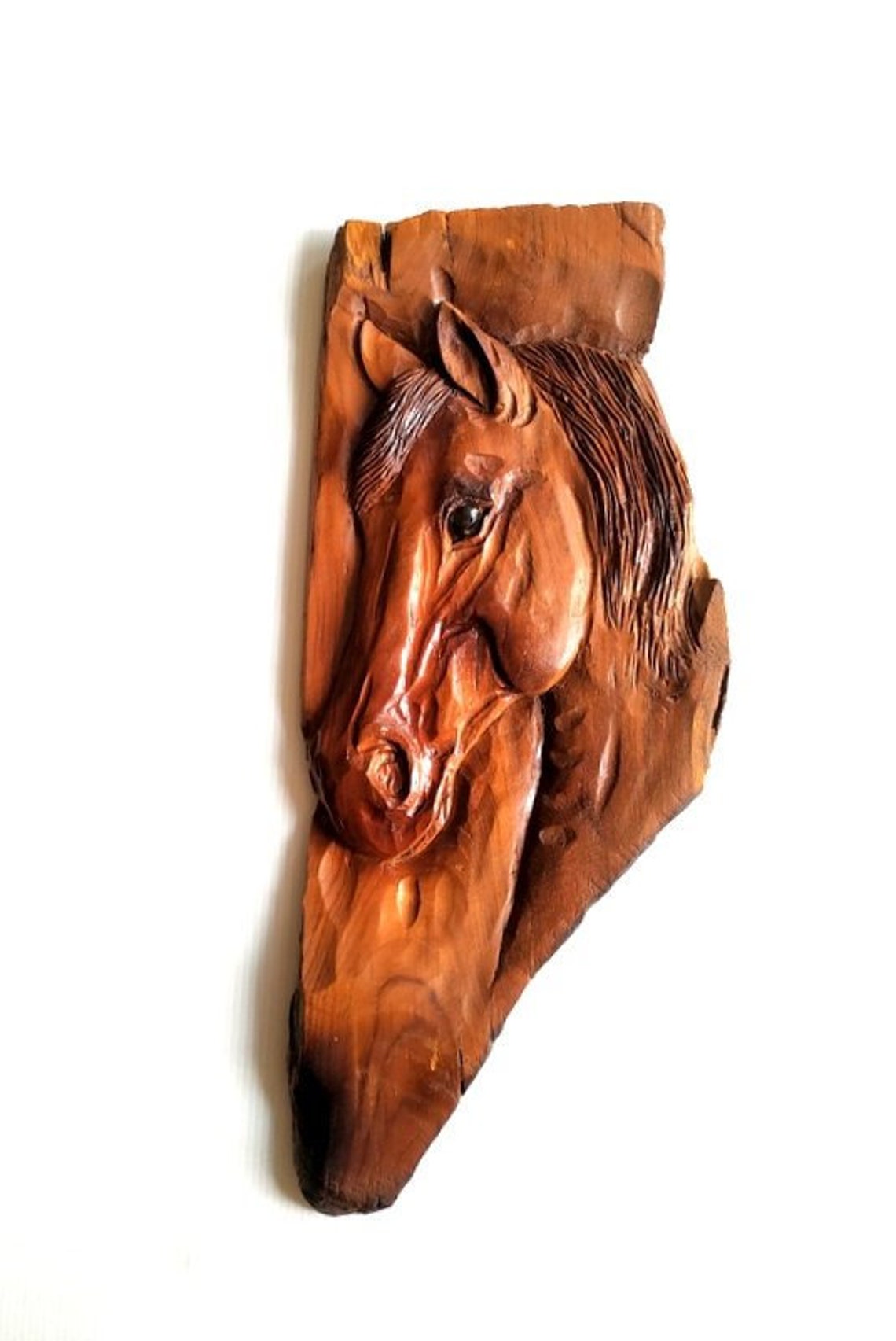 Wooden Horse Horse Wood Carving Wooden Horse Head Wall Art Etsy