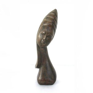 Wood Carving Figurine Sculpture Statue Hill Tribe Art Home Decor Handmade Teak Wood Carved / Gift 6.25&quot;x2&quot;