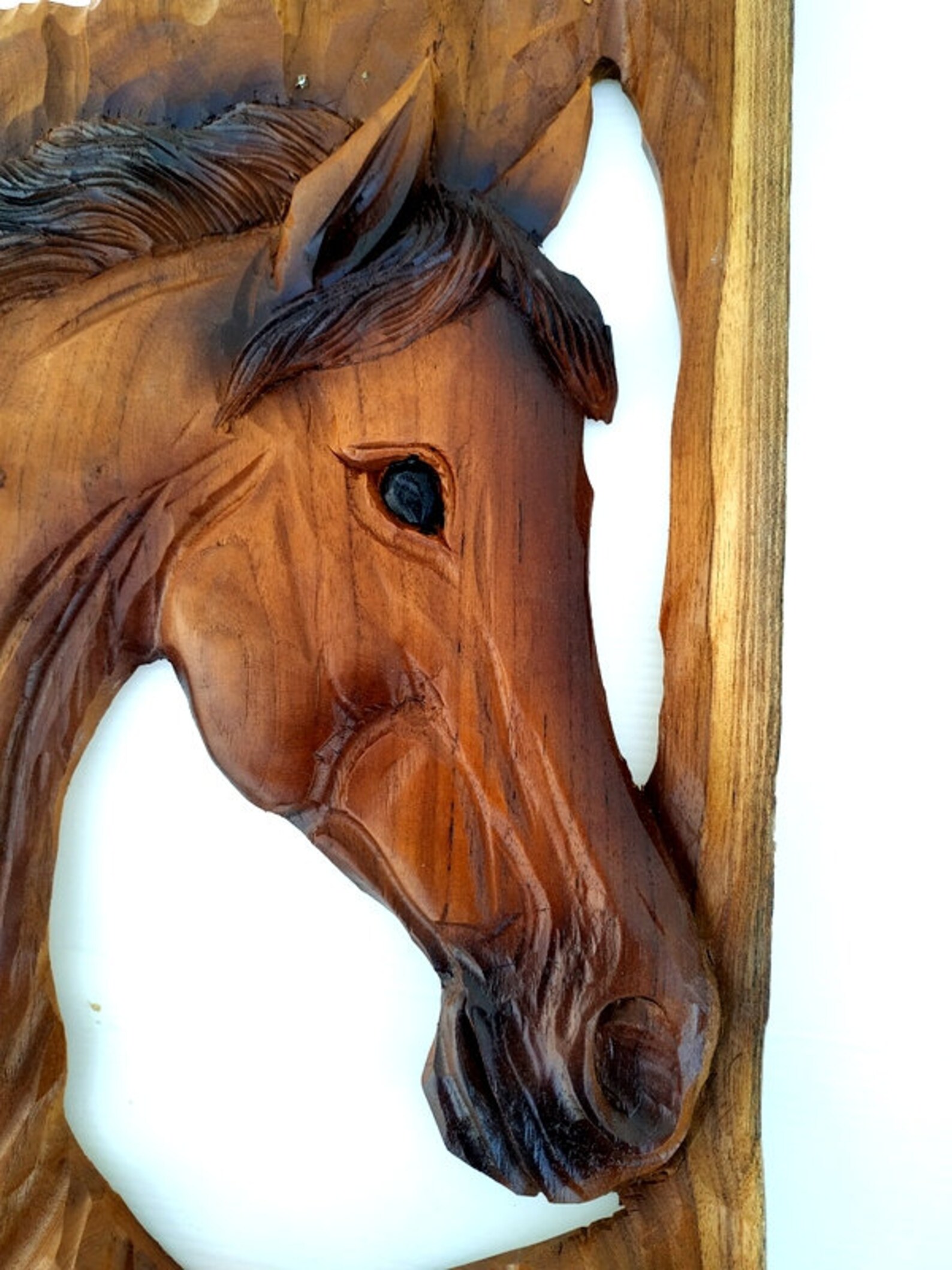 Wooden Horse Head, Horse Wood Carving, Wooden Horse, Horse Art ,wall
