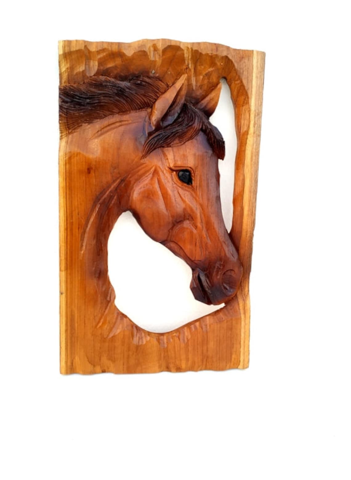 Wooden Horse Head, Horse Wood Carving, Wooden Horse, Horse Art ,wall Art Decor, Hand Carved