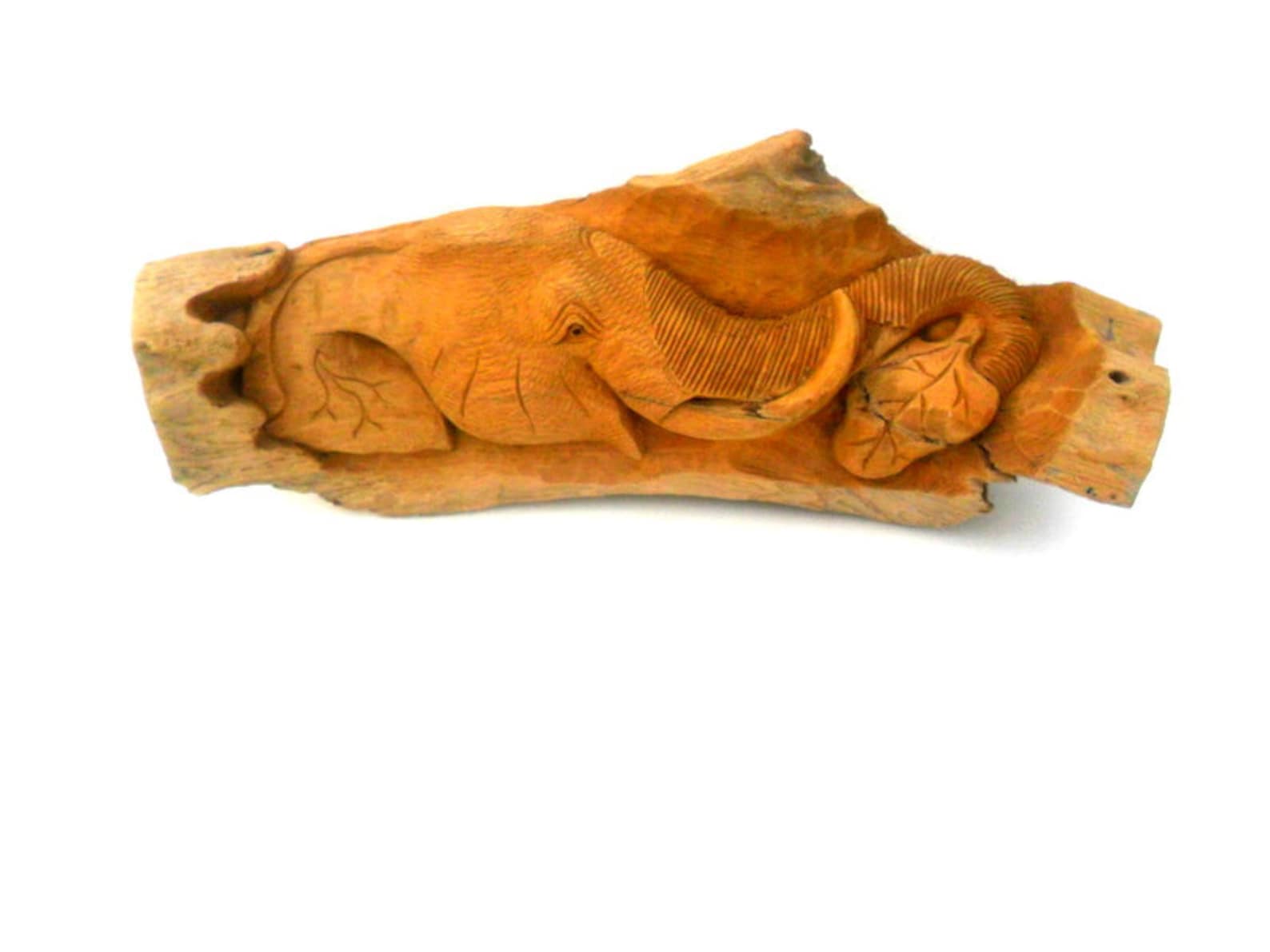 Wood Carving Elephant Head Natural Teak Wood Hand Carved Etsy