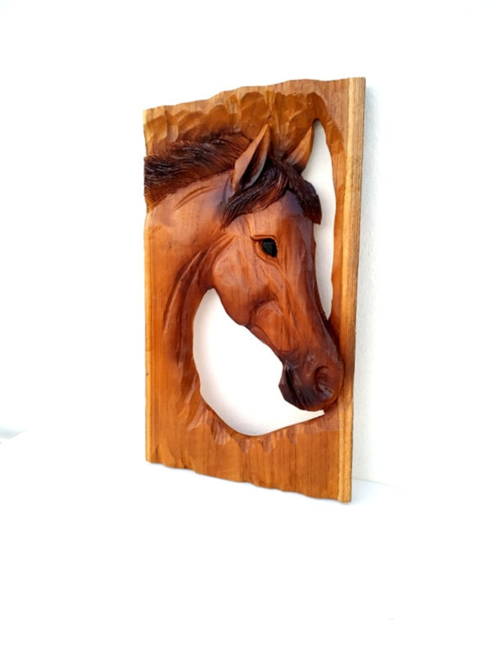 Wooden Horse Head, Horse Wood Carving, Wooden Horse, Horse Art ,wall